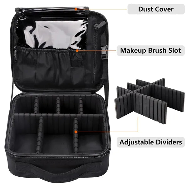 Professional Cosmetic Storage Box With Adjustable Dividers
