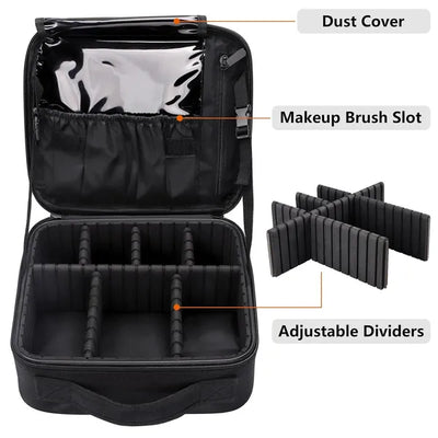 Professional Cosmetic Storage Box With Adjustable Dividers