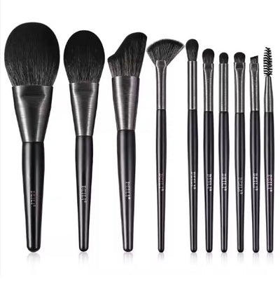 Natural10pcs BEILI Low MOQ Ship Fast Custom High Quality Make Up Brushes Wholesale Wood Handle Premium