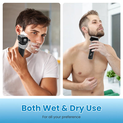 Electric Foil Face Shaver 5-Blade Electric Razor For Men, IPX6 Waterproof With LED Display Cleaning Brushes GPCT5466