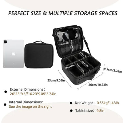 Professional Cosmetic Storage Box With Adjustable Dividers