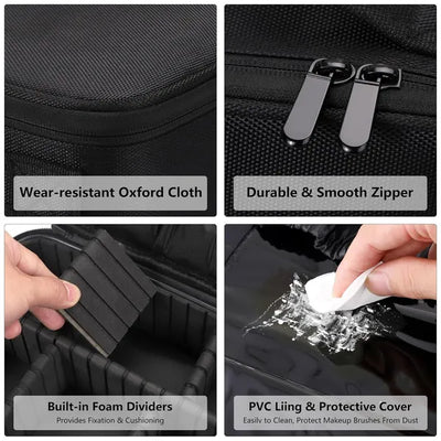 Professional Cosmetic Storage Box With Adjustable Dividers